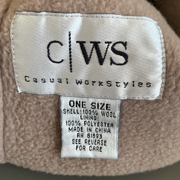 C/WS Winter Cap Hat unisex Wool/Fleece Warm soft cadet style Beenie Grey/Cream - Picture 5 of 7